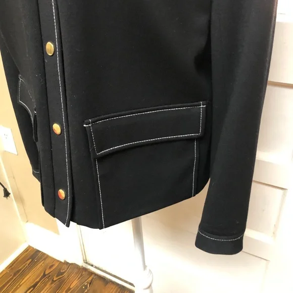 Rafaella black blazer w/ contrast stitching - Picture 5 of 8